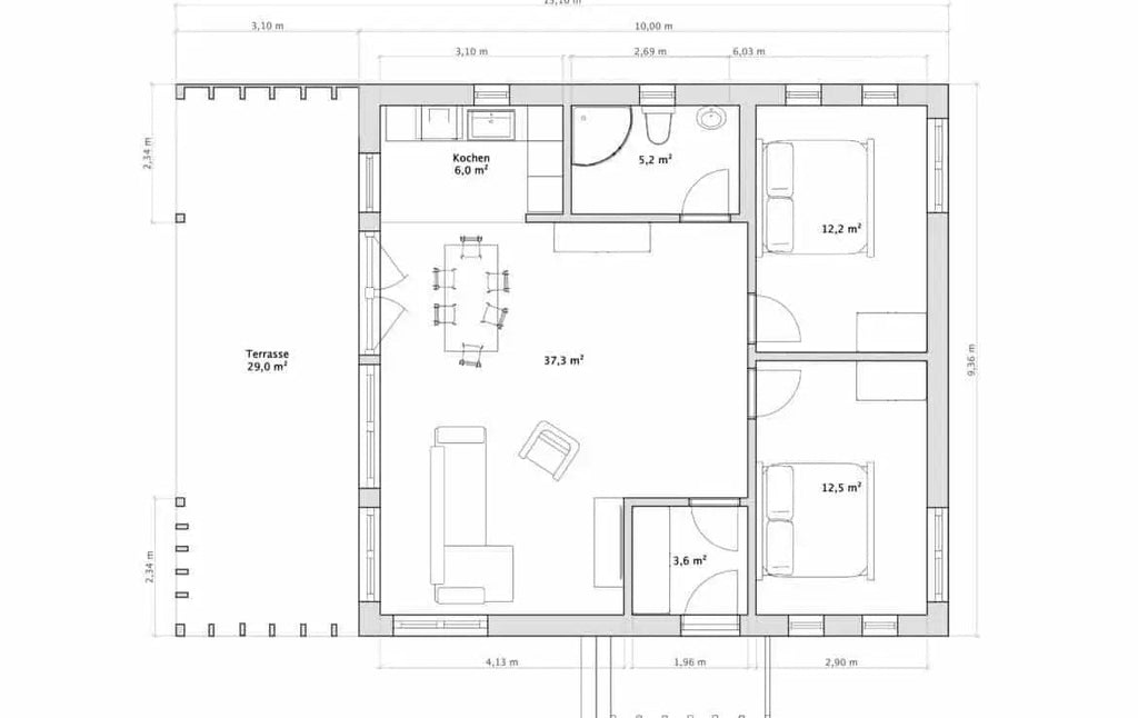 Maison préfabriquée disponible immédiatement Chalet K-Home-M-80