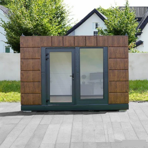 Abri de jardin rénové de 12 m² – Finition bois et anthracite