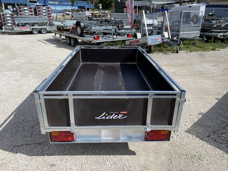 Remorque en bois Lider 45450 251 x 133 cm 500/750 KG PTAC
