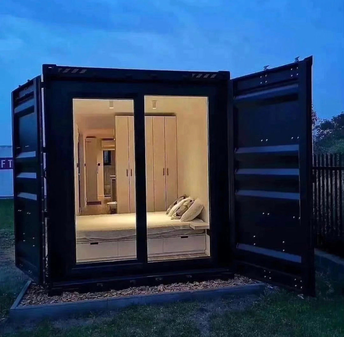 Maison De Cristal Avec Conteneur De 40 Pieds