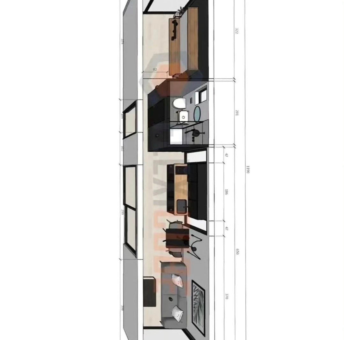 Maison De Cristal Avec Conteneur De 40 Pieds