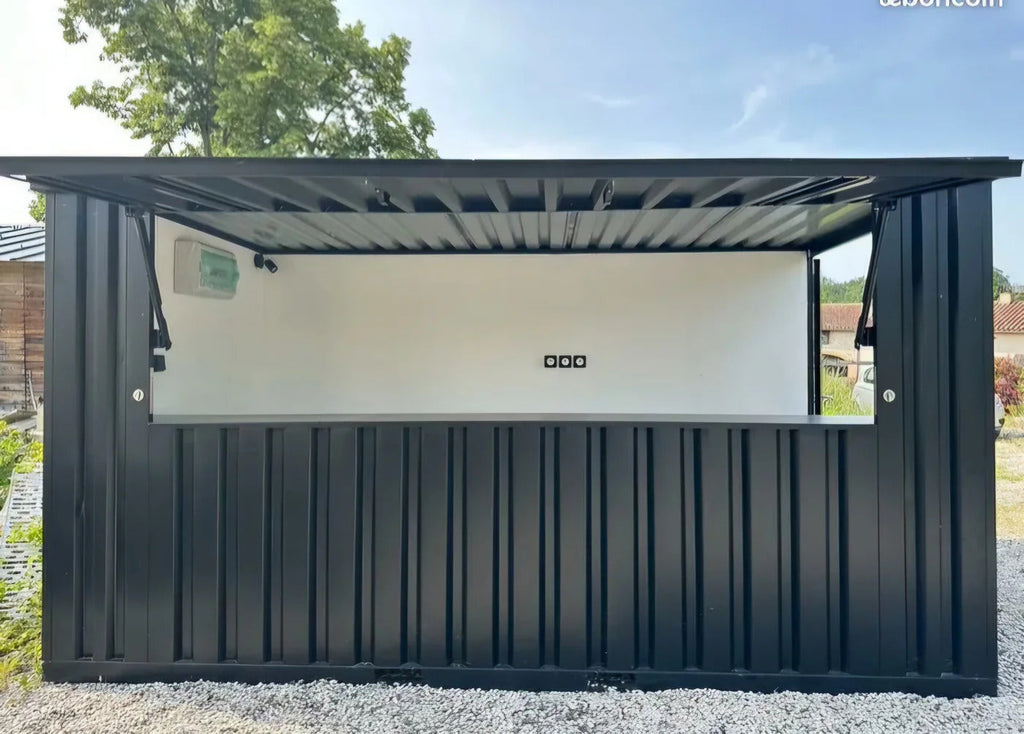 Conteneur converti en bar/snack/guinguette 4x2m