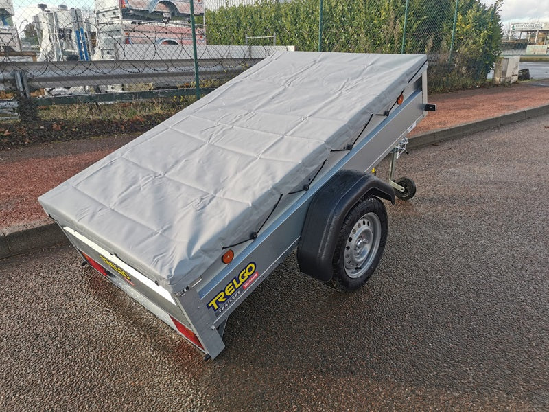 Remorque à bagages TRELGO avec roue jockey et bâche plate