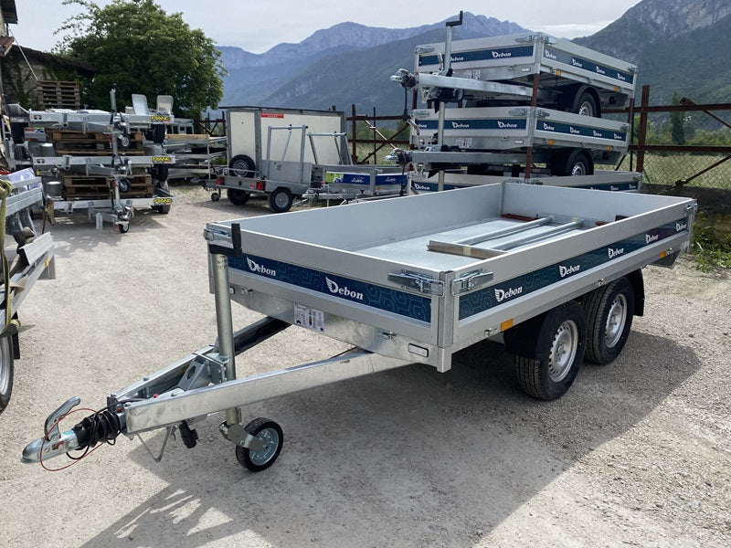 Remorque benne hydraulique Debon PW 1.2 LUX, 306 × 155 cm, 2 000 kg MMA