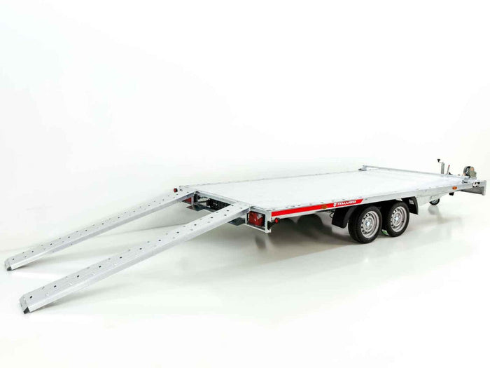 Remorque de voiture temared CARLU 4521-S sol en aluminium 215x450cm 3.5t-Nouveau