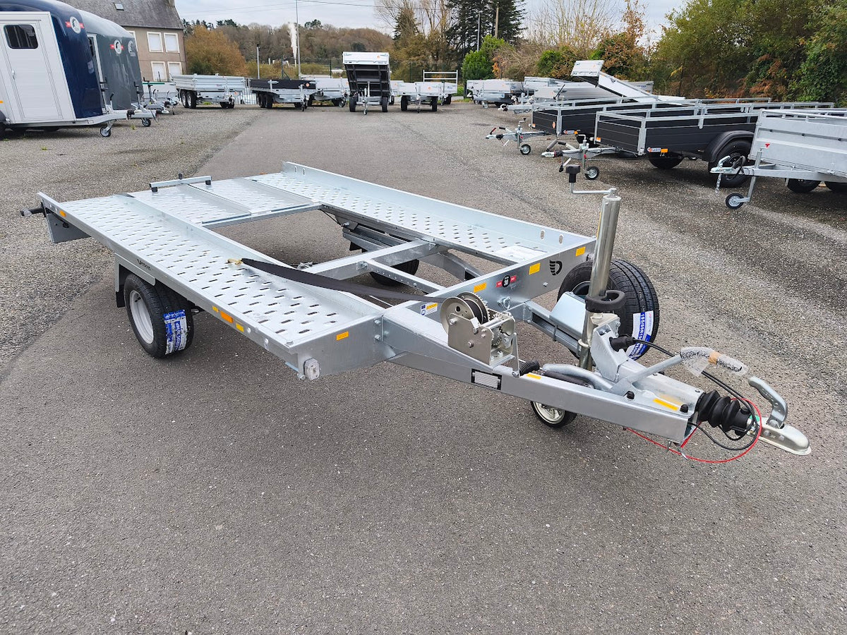 Remorque porte-voiture DEBON ROADSTER PLATFORM- PTAC 1300 Kg – 260 x 180 cm