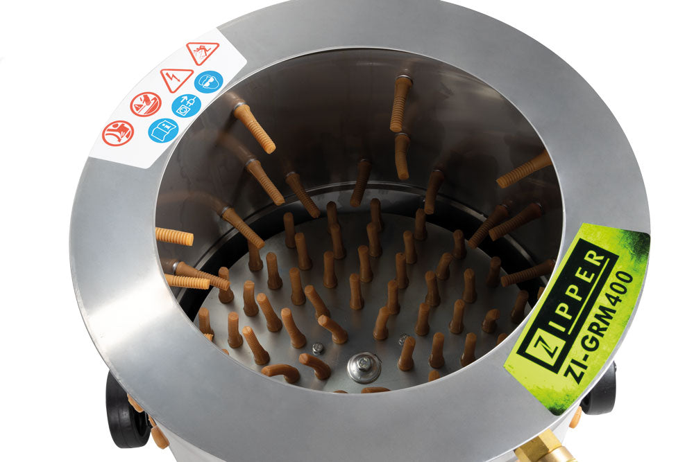 Zipper – ZI-GRM400 – Plumeuse Rotative de Volailles – Tambour Ø 400 mm – 550W – 230V