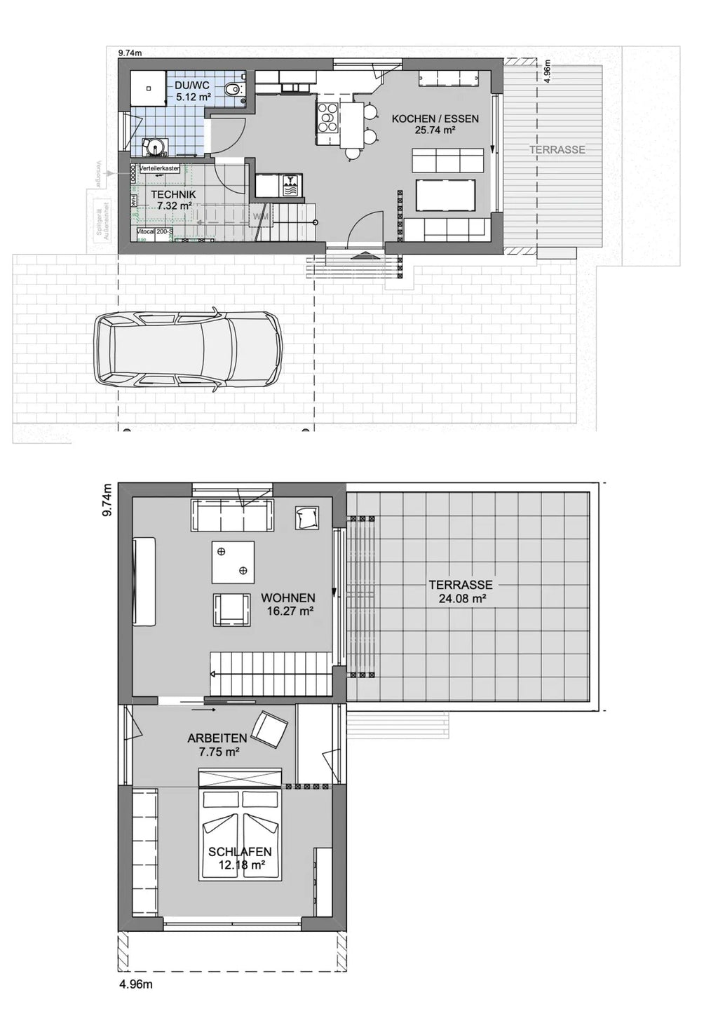 Maison modulaire à deux étages X-Sense de 75