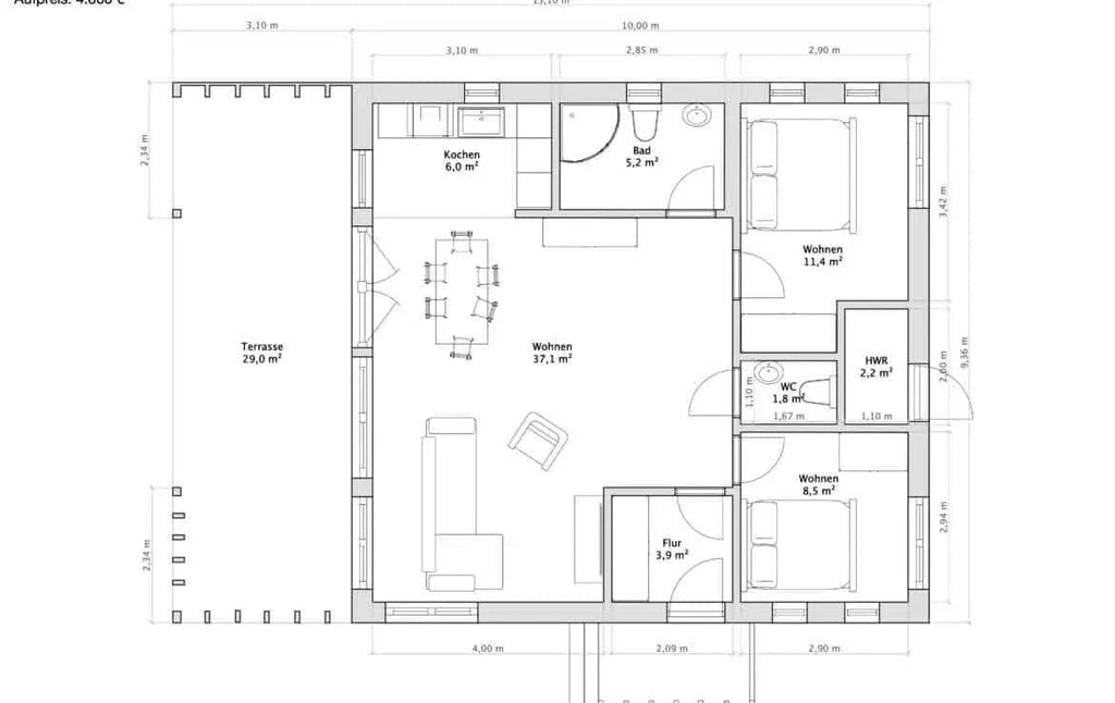 Maison préfabriquée disponible immédiatement Chalet K-Home-M-80